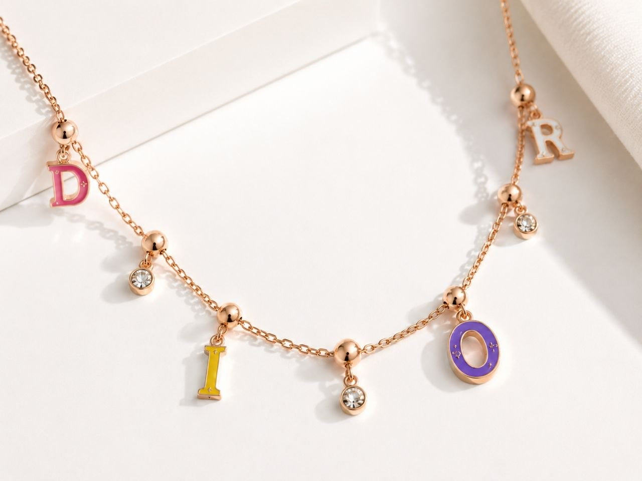 Dior Letter Charm Necklace