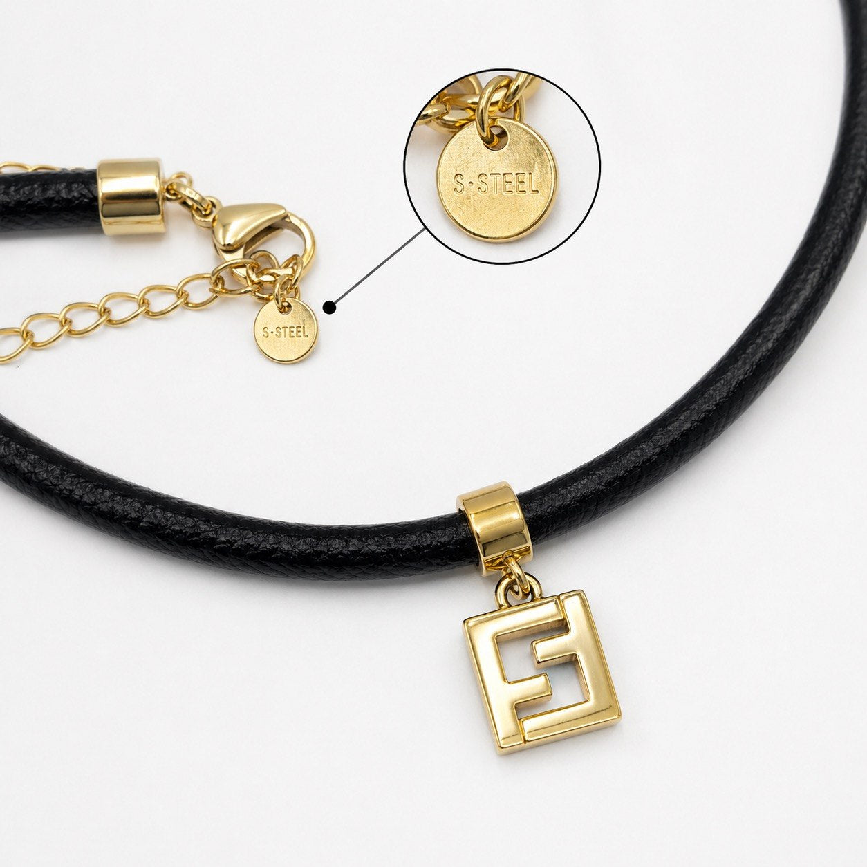 FF Black Cord Necklace