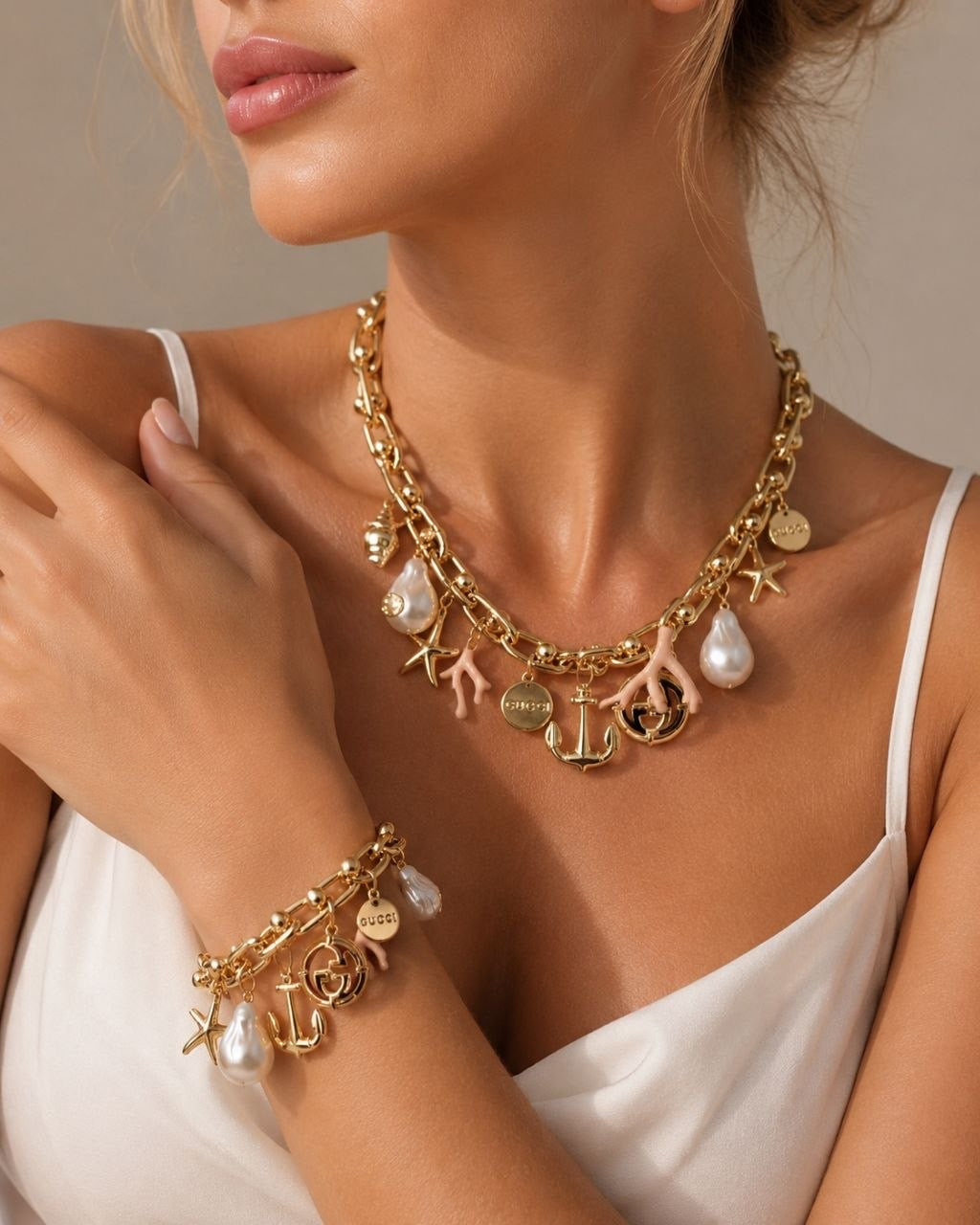 GG Ocean Charm Necklace