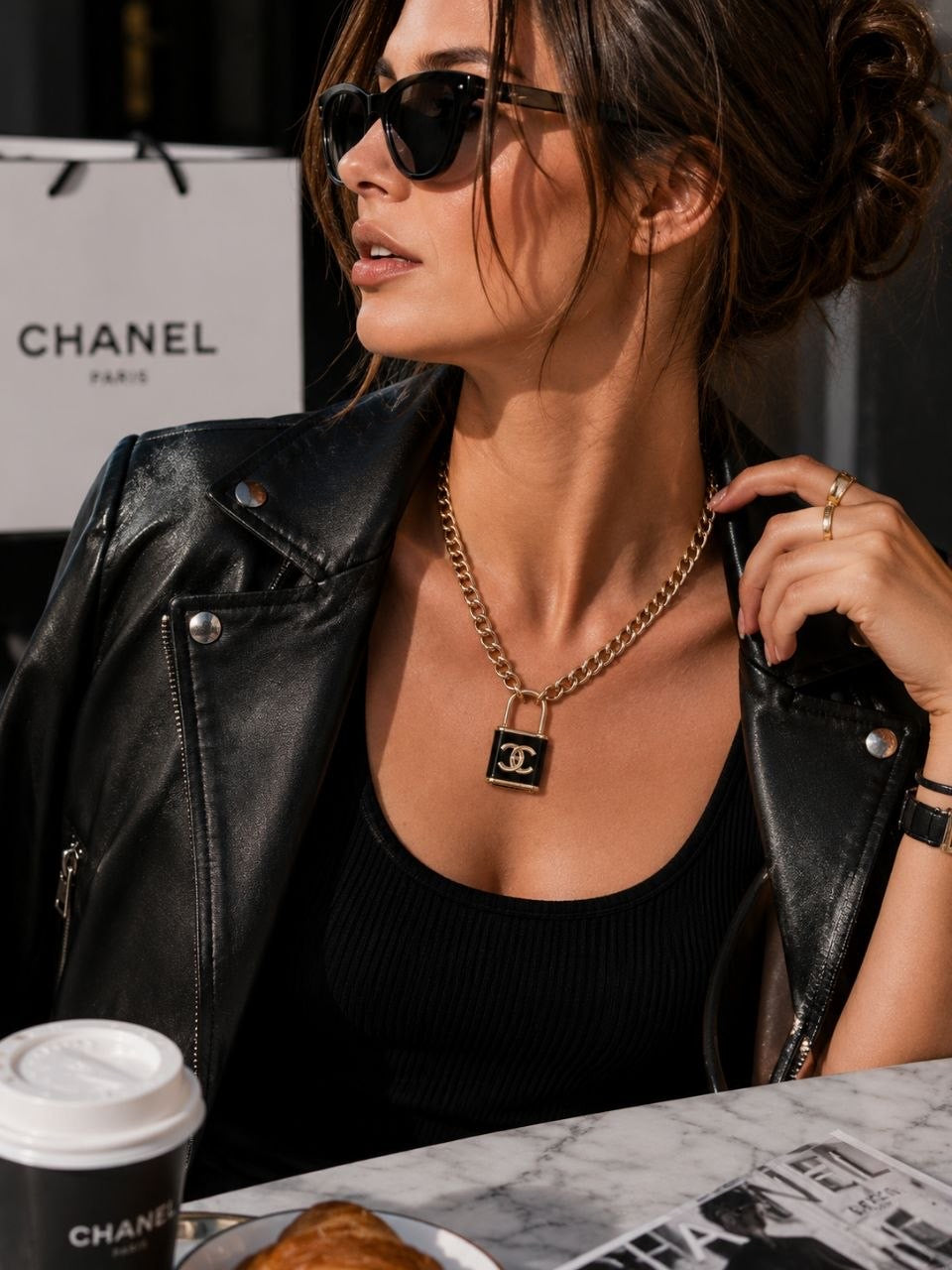 CC Lock Chain Necklace
