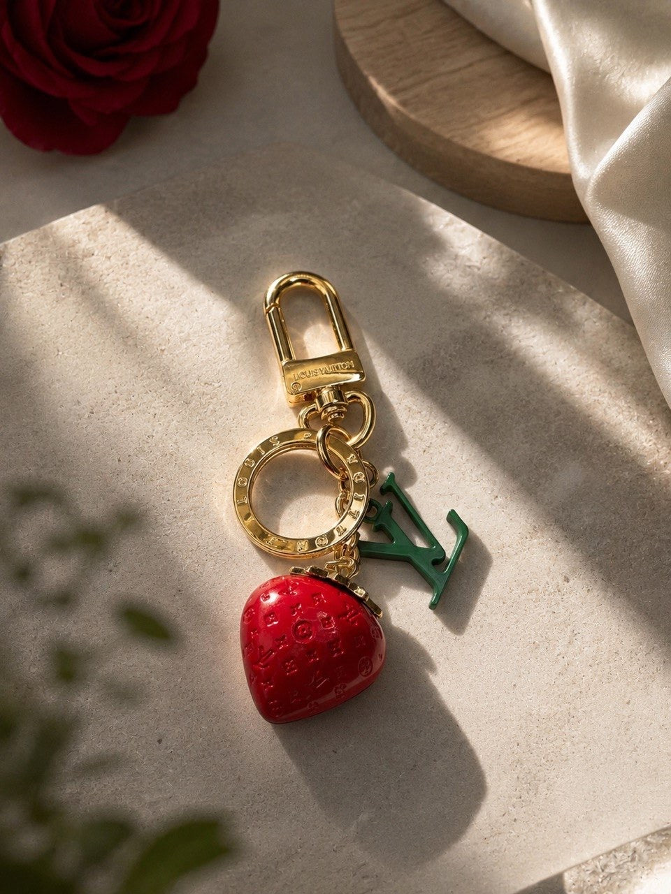 LV Strawberry Keychain