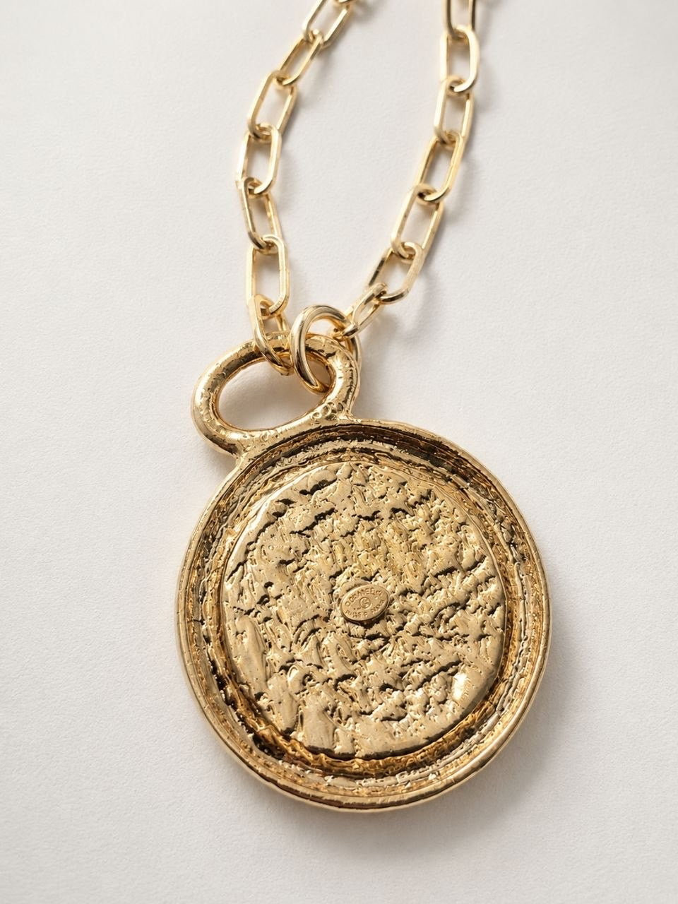 CC Black Medallion Necklace