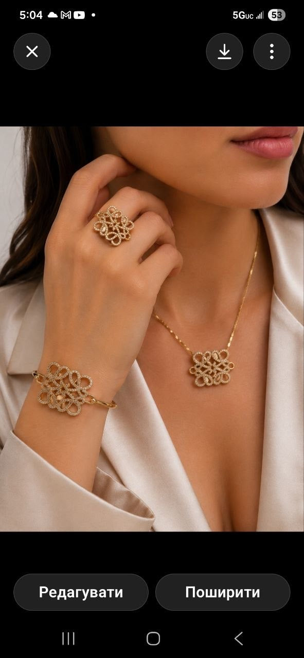 Loewe Crystal Anagram Bracelet