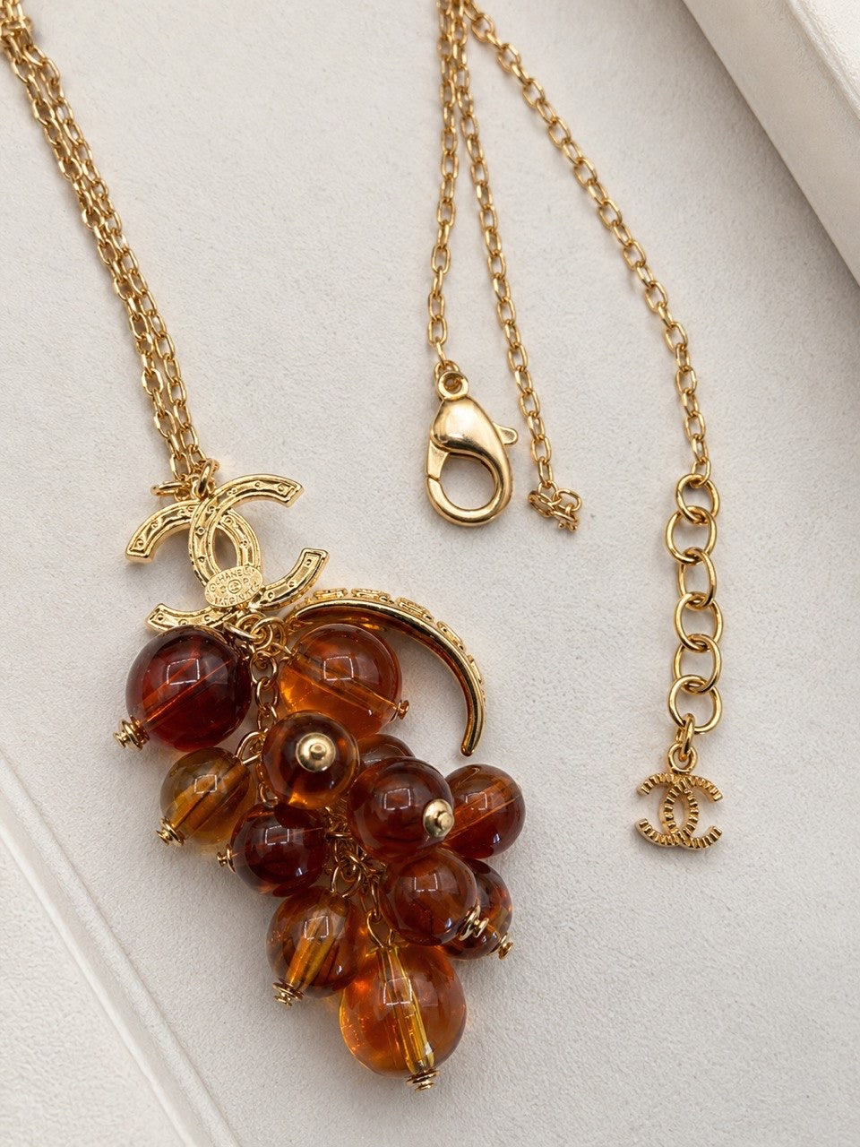 CC Amber Charm Necklace