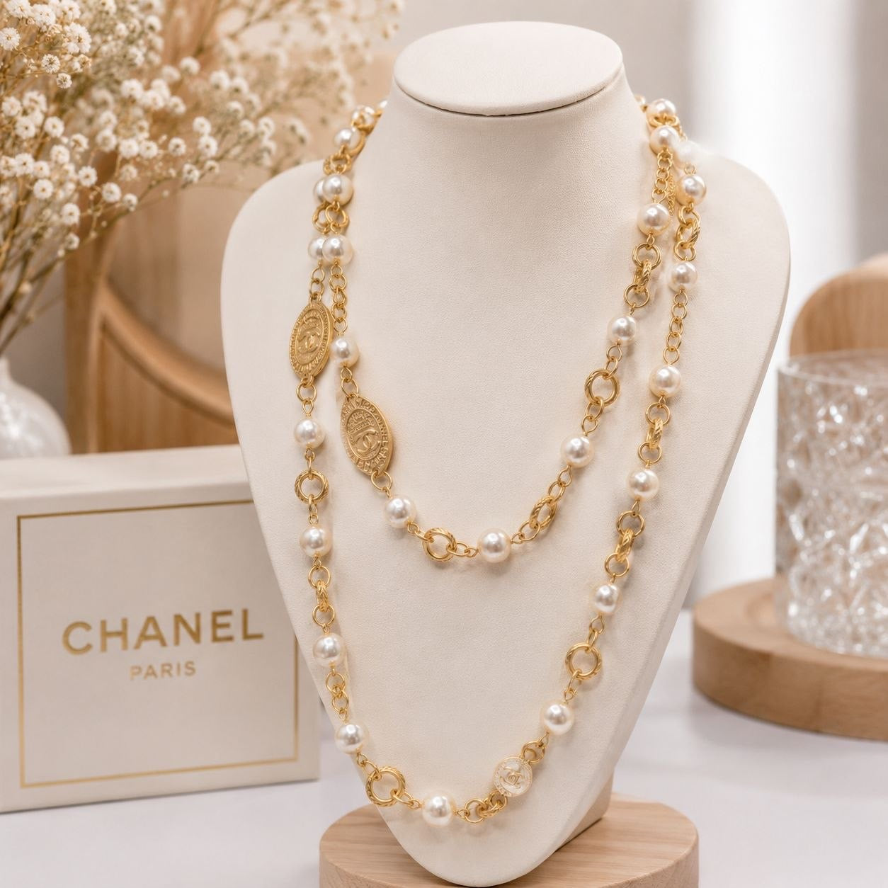 CC Pearl Layered Necklace