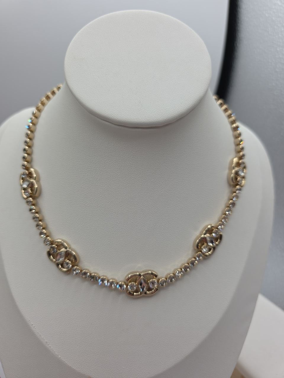 CC Crystal Tennis Necklace