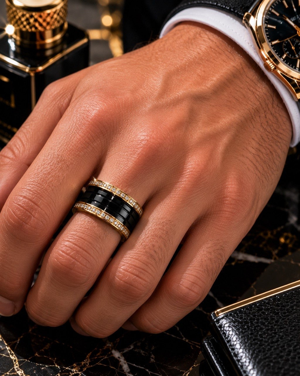 BVLGARI Black Ceramic Ring