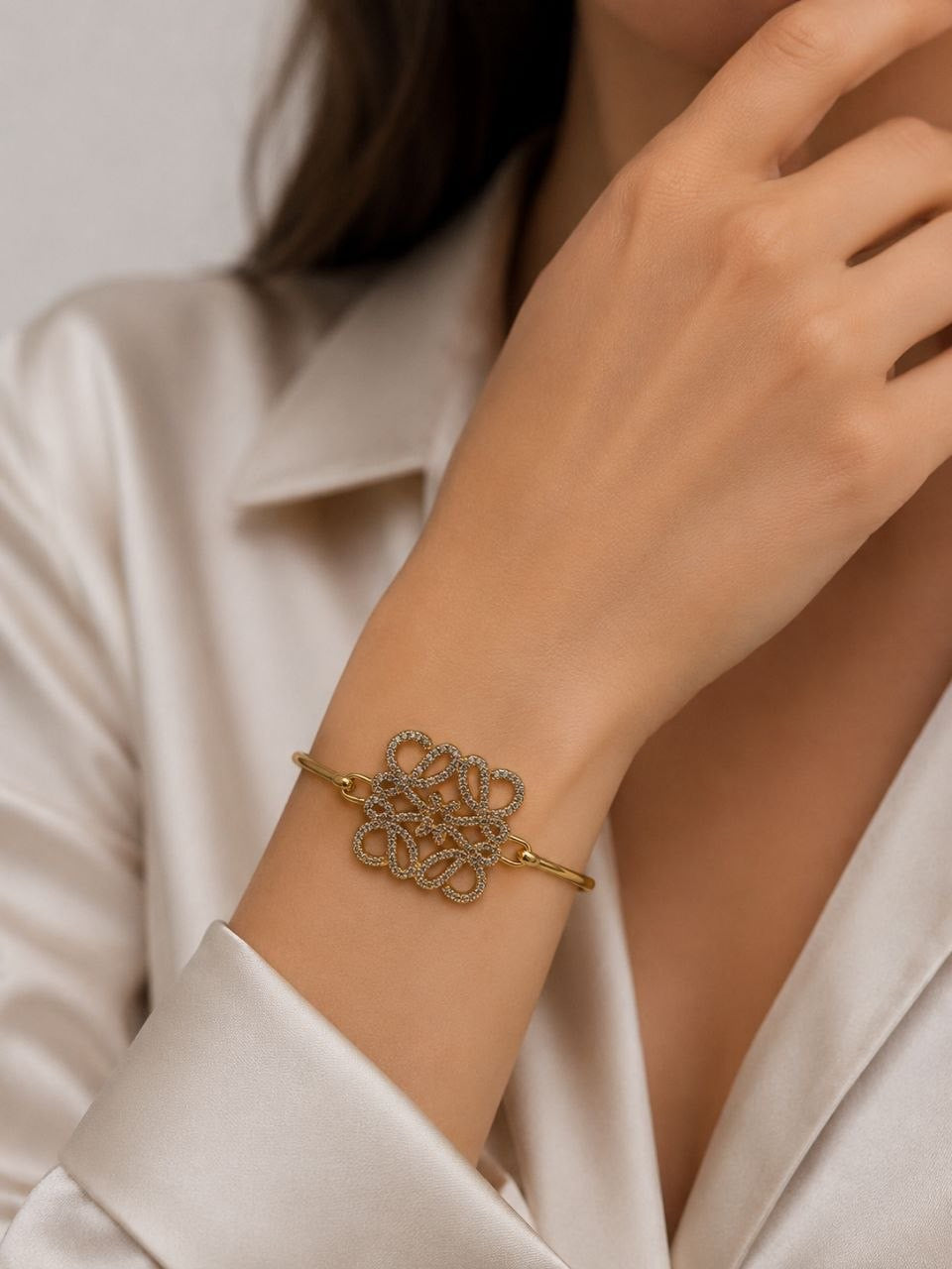 Loewe Crystal Anagram Bracelet