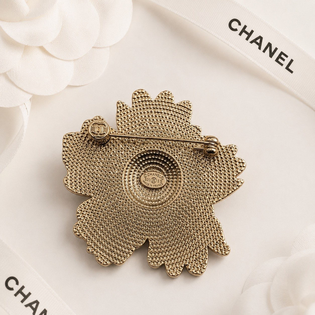 CC Red Floral Brooch