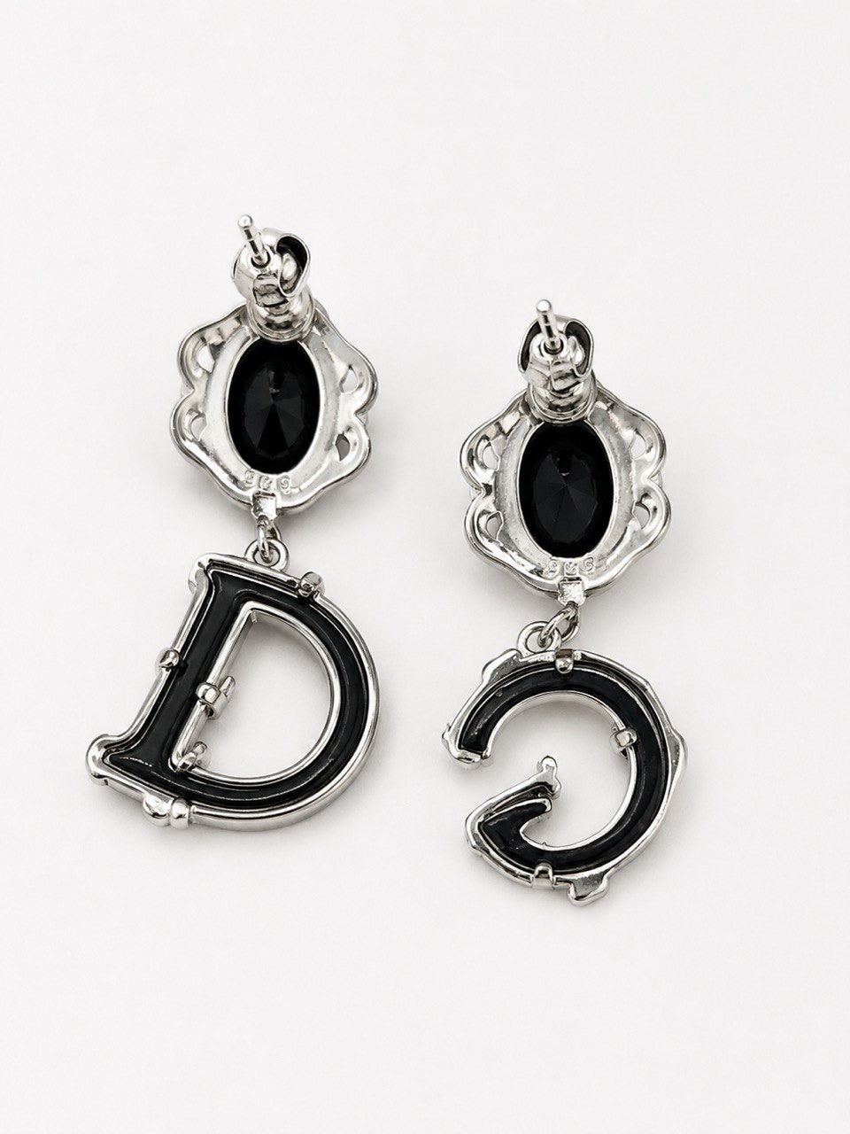 DG Black Crystal Drop Earrings