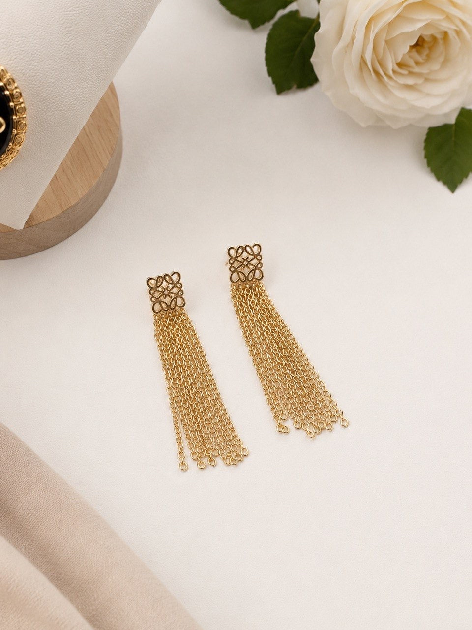 Loewe Gold Tassel Earrings