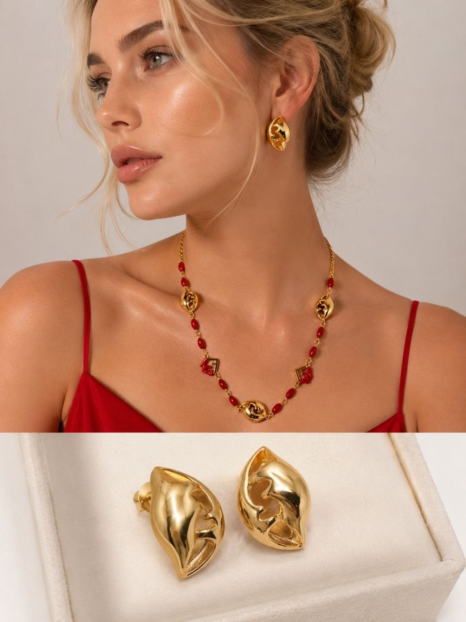 FF Gold Shell Earrings