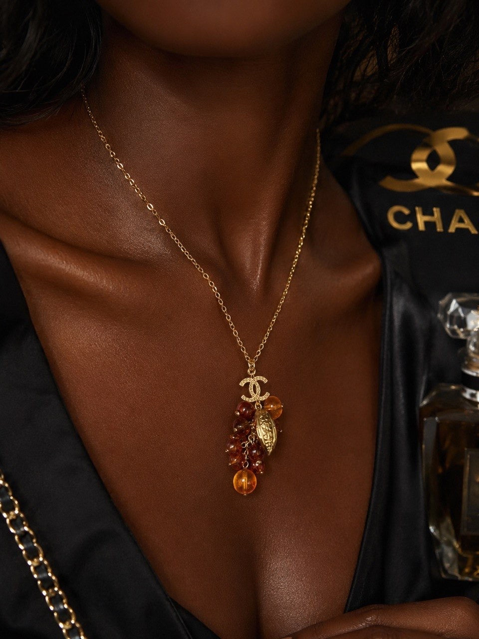 CC Amber Charm Necklace