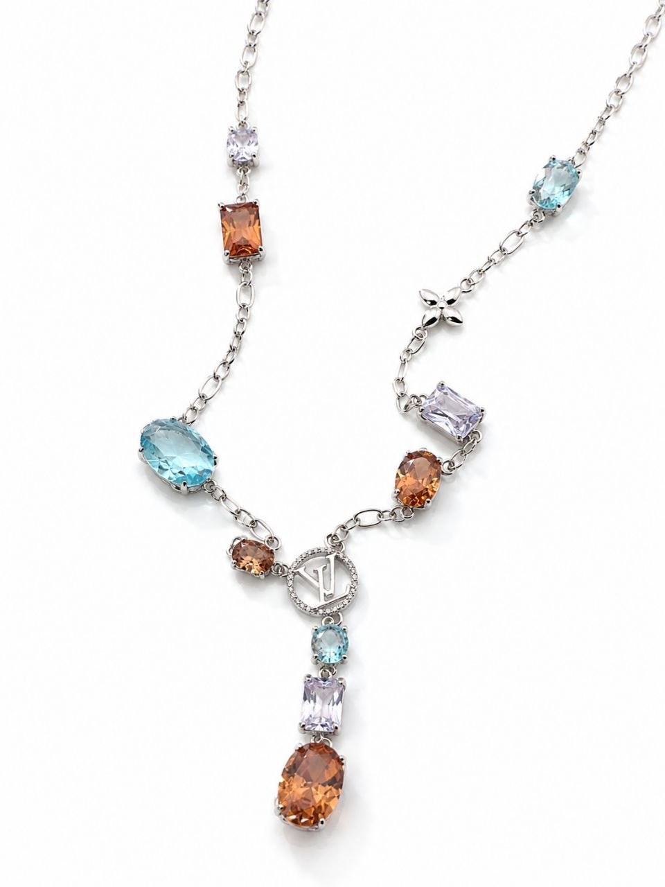 LV Crystal Y Necklace