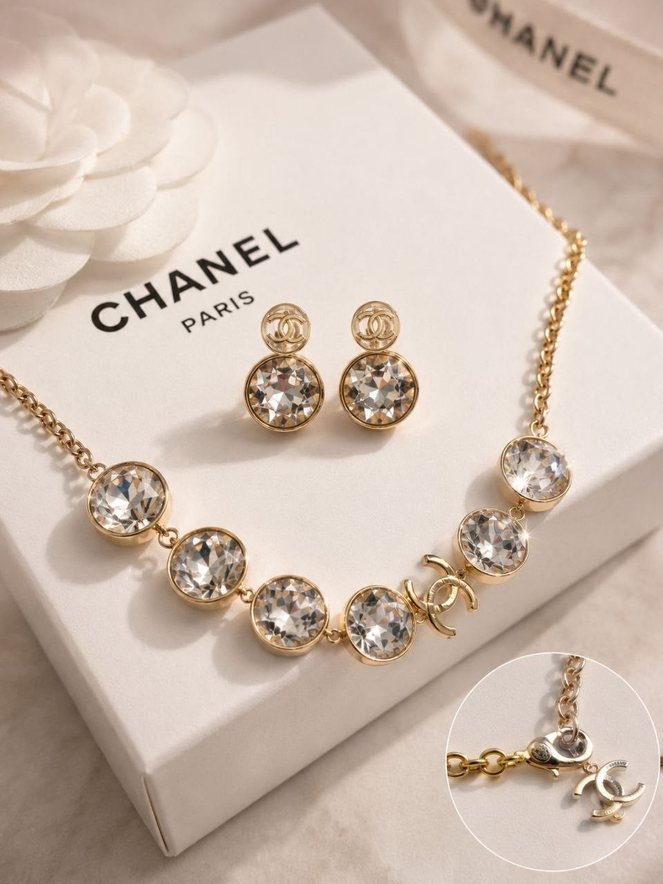 CC Crystal Statement Necklace