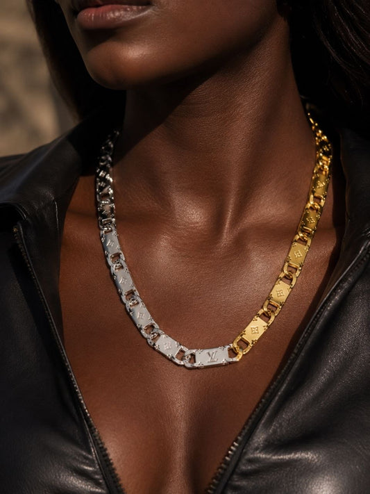 LV Two-Tone Chain Necklace