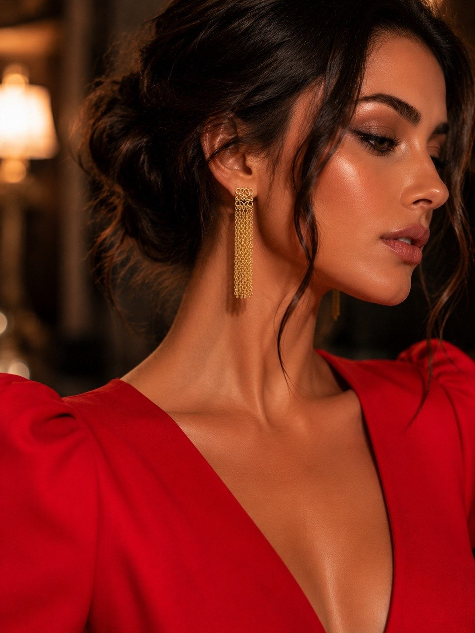 Loewe Gold Tassel Earrings