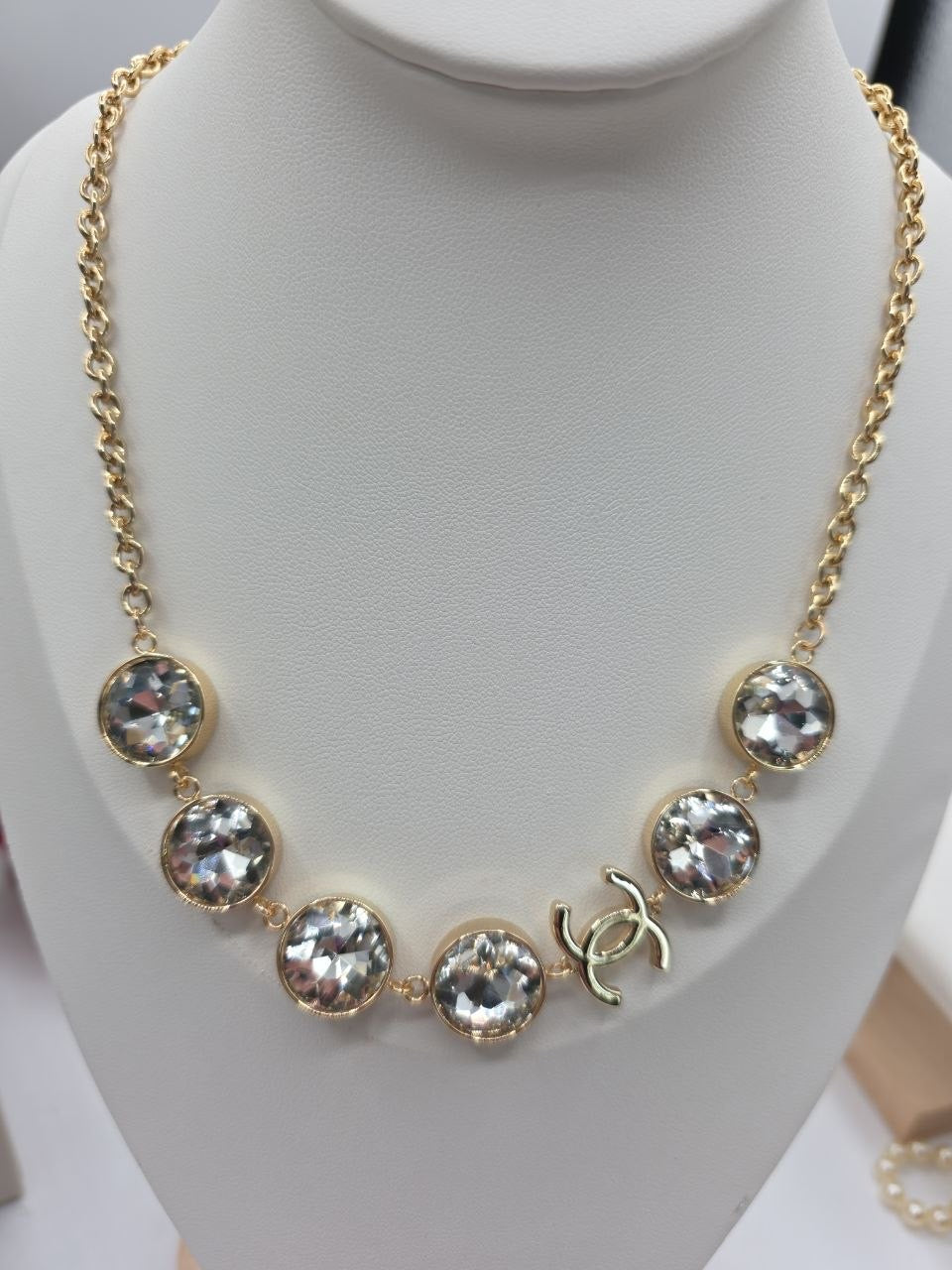 CC Crystal Statement Necklace