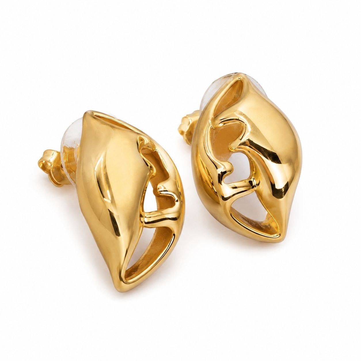 FF Gold Shell Earrings