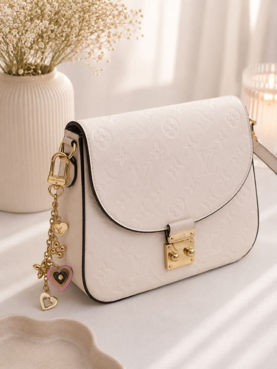 LV Heart Charm Bag Accessory
