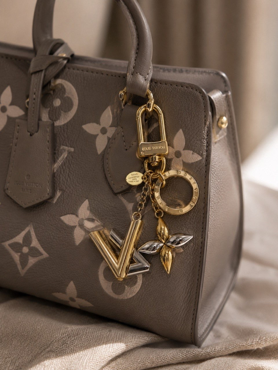 LV Gold Keychain