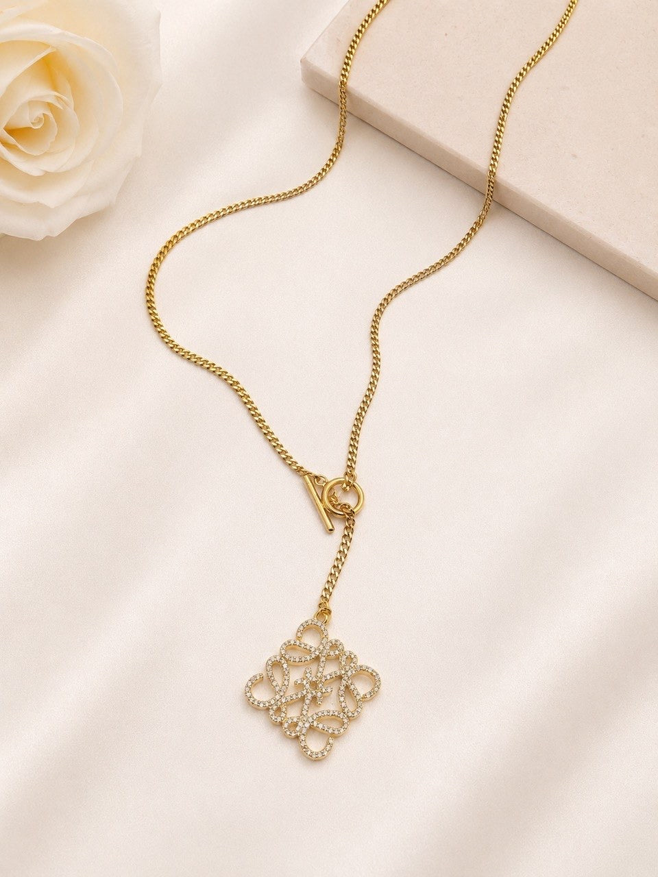 Loewe Gold Anagram Necklace