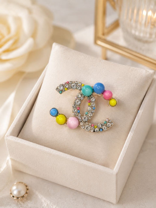 CC Color Bead Brooch