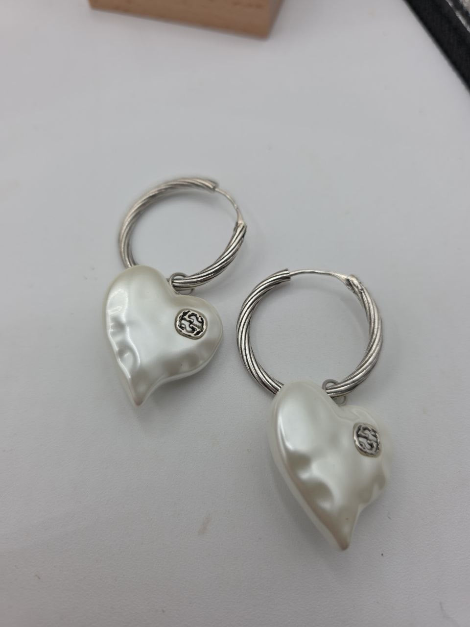 GG Heart Hoop Earrings