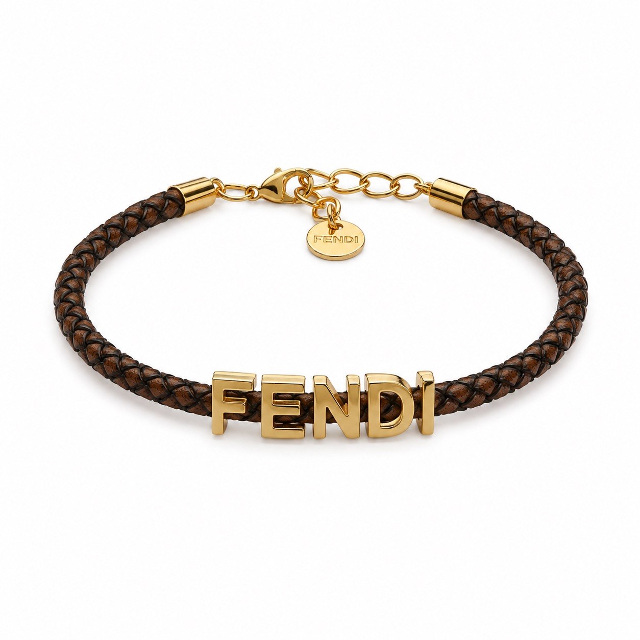 FF Braided Brown Bracelet