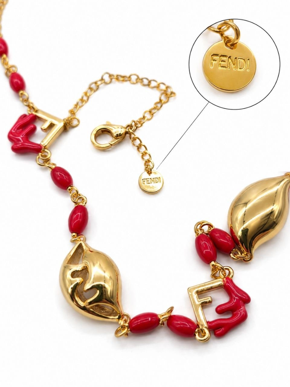FF Red Beaded Necklace