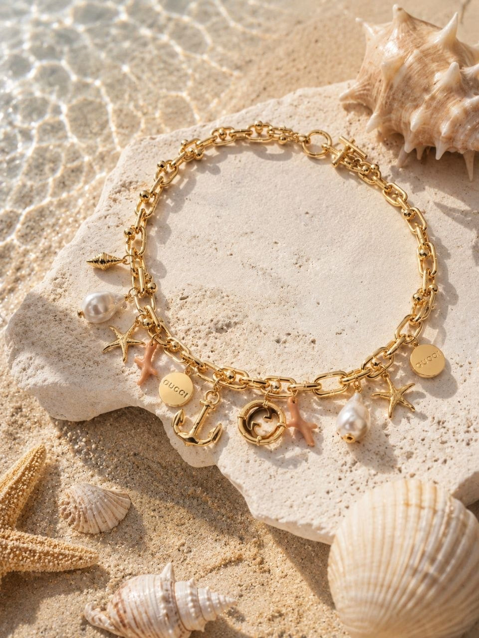GG Ocean Charm Necklace