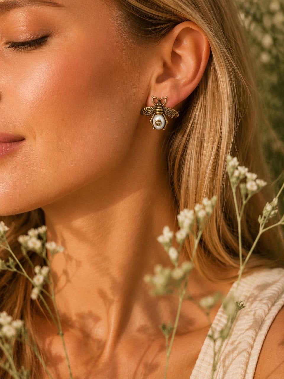 GG Bee Stud Earrings
