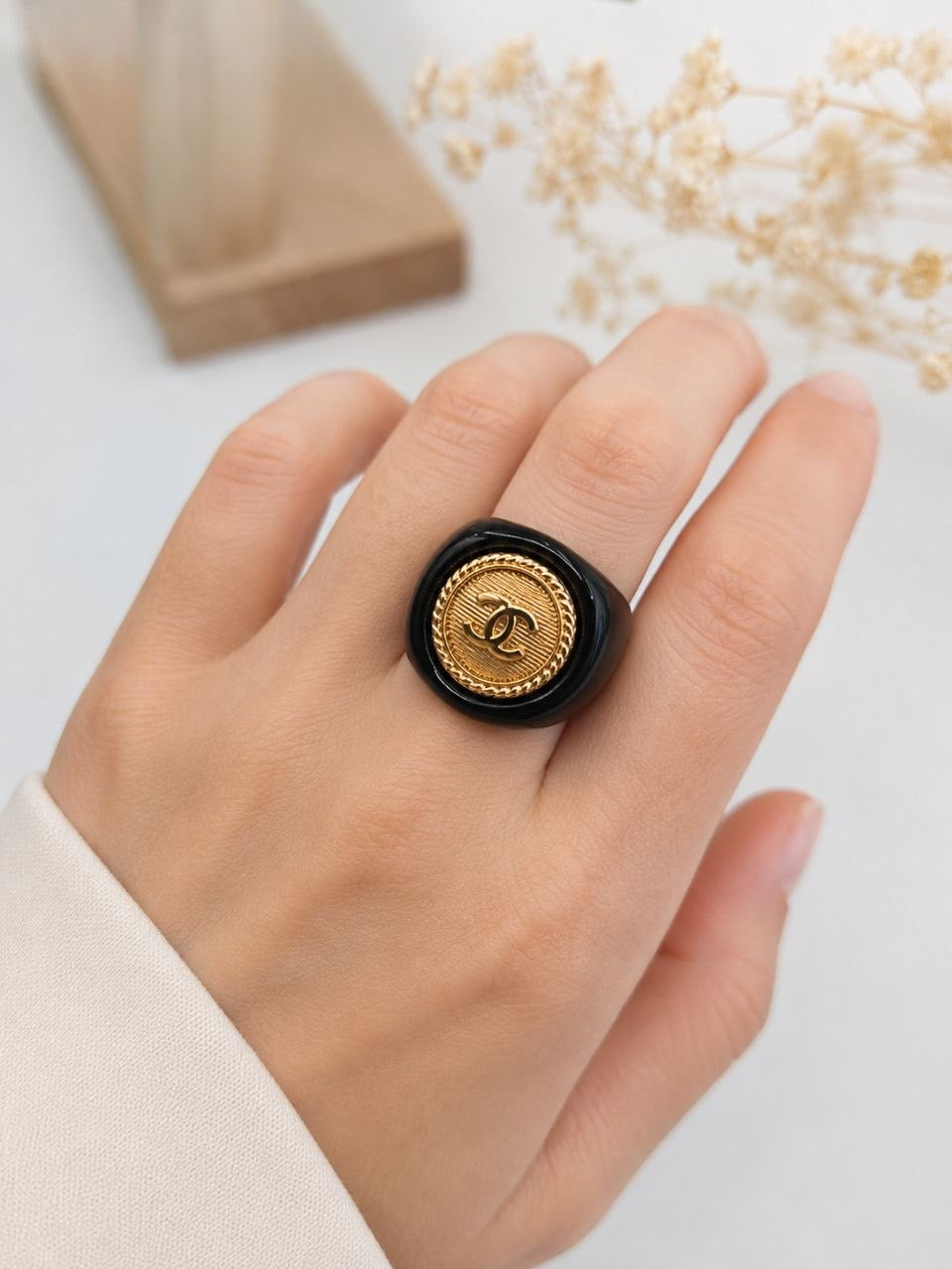 GG Black Statement Ring