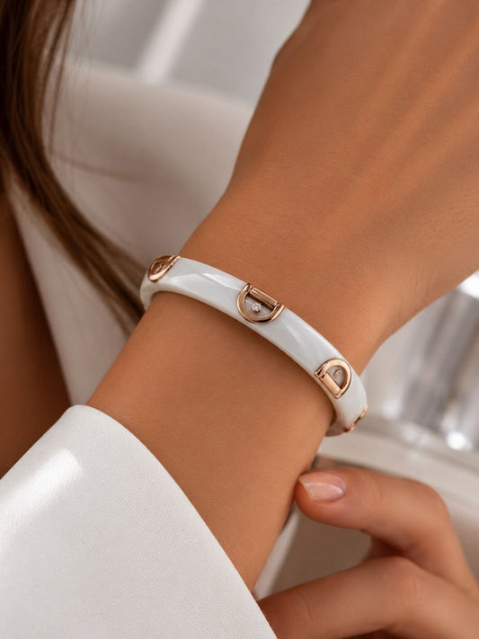 Damiani White Ceramic Bracelet