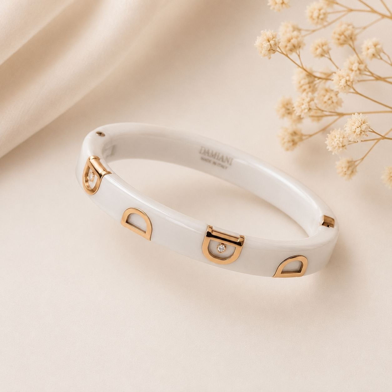 Damiani White Ceramic Bracelet