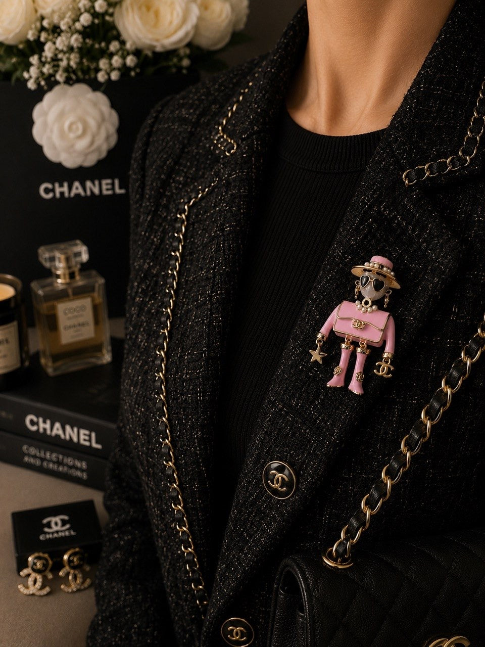 CC Pink Fashion Doll Brooch