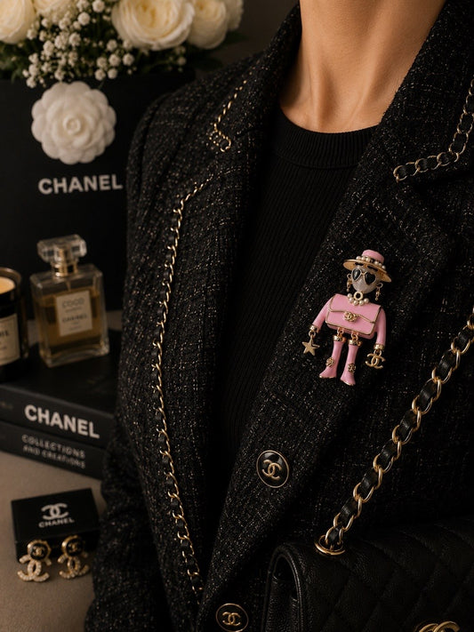CC Pink Fashion Doll Brooch